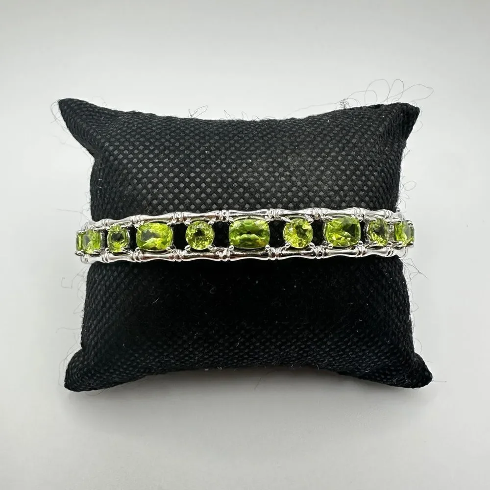 NWOT Arthur Court‎ faceted peridot and sterling silver bracelet!